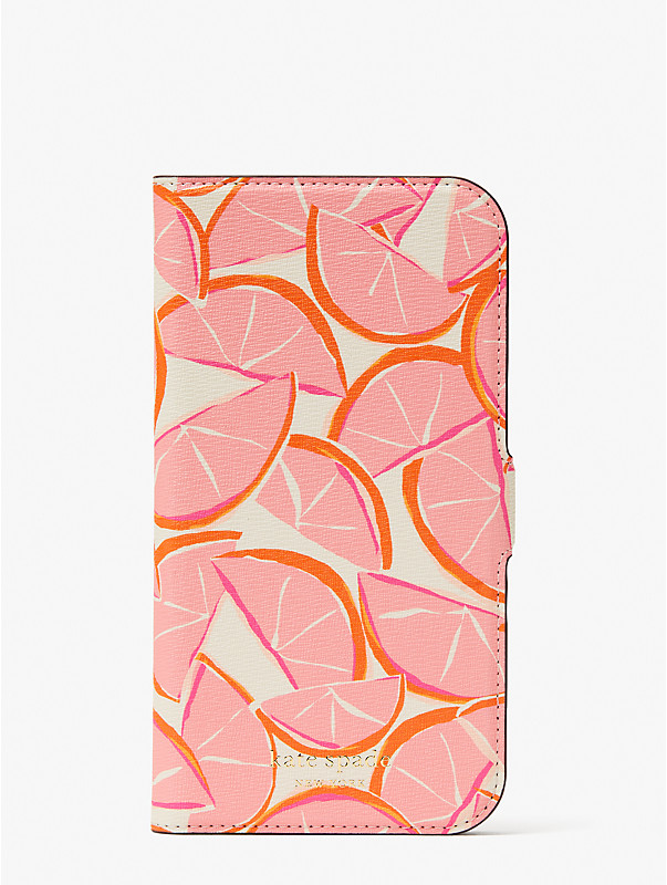 spencer grapefruit iphone 13 pro max magnetic wrap folio case, , rr_large