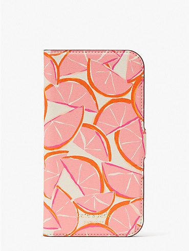 spencer grapefruit iphone 13 pro max magnetic wrap folio case, , rr_productgrid