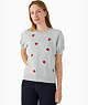 Apple-embroidered Pullover, Grey Melange, ProductTile