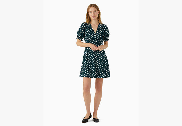 Floral Dot Dress, Peacock Sapphire, Product