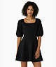 Ponte Puff-sleeve Dress, Black, ProductTile
