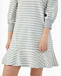 Sailing Stripe Sweatshirt Dress, Grey Melange, Product