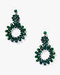 Marguerite Beaded Earrings, Green, Product