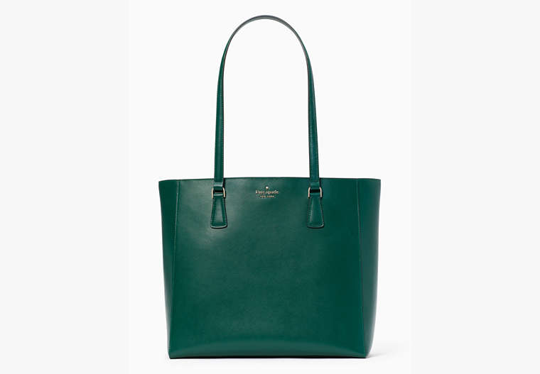 Perry Leather Laptop Tote, Deep Jade, Product image number 0