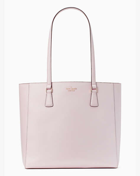Perry Leather Laptop Tote, Pale Amethyst, ProductTile