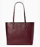 Perry Leather Laptop Tote, Deep Berry, Product