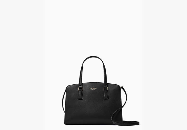 Perry Leather Medium Satchel, Black, Product image number 0