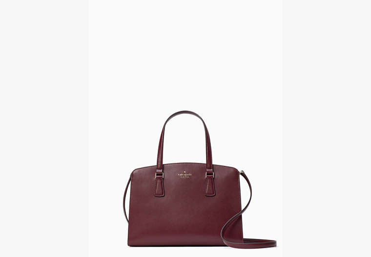 Perry Leather Medium Satchel, Deep Berry, Product image number 0