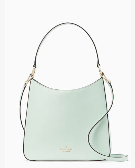 Perry Leather Shoulder Bag, Lime Sherbert, ProductTile