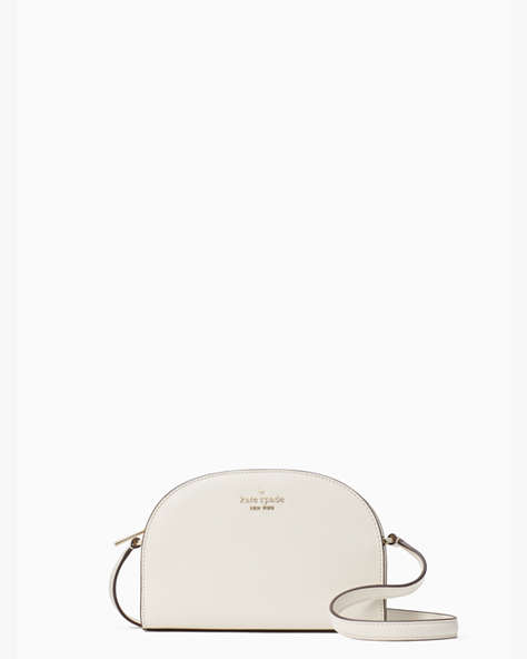Perry Leather Dome Crossbody, Parchment, ProductTile