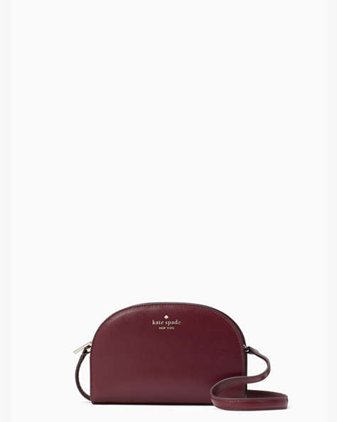 Perry Leather Dome Crossbody, Deep Berry, ProductTile