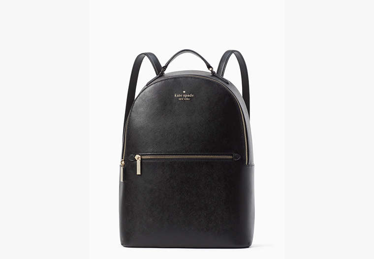 Perry Leather Large Backpack, Black, Product image number 0