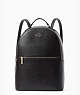 Perry Leather Large Backpack, Black, Product