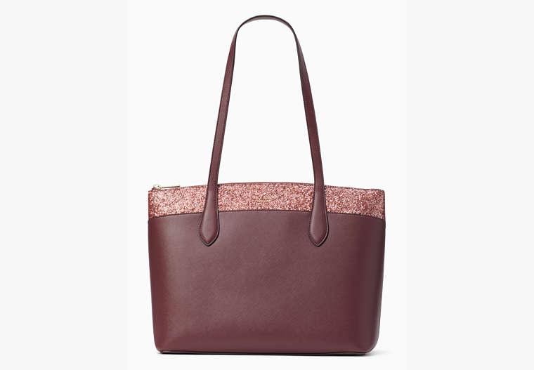 Flash Glitter Tote, Cherrywood, Product image number 0