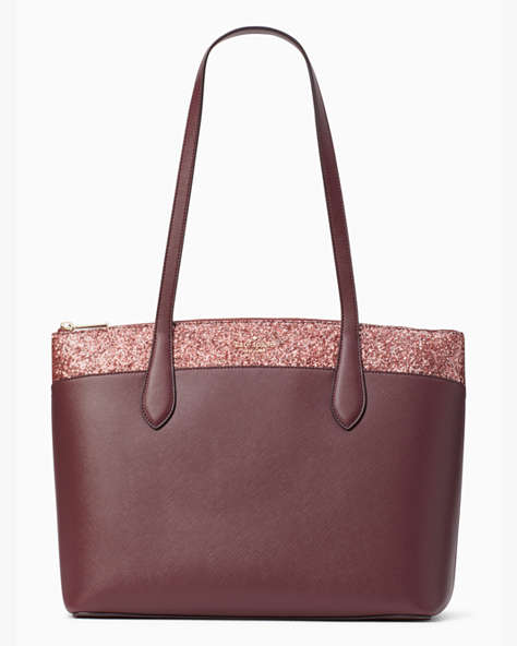 Flash Glitter Tote, Cherrywood, ProductTile