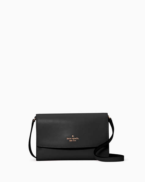 Kate Spade,perry leather crossbody,Black