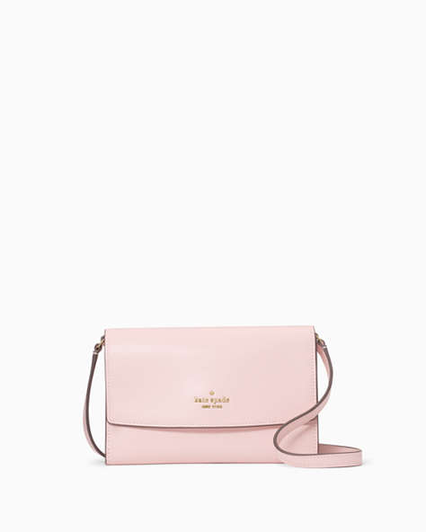 Perry Leather Crossbody, Chalk Pink, ProductTile