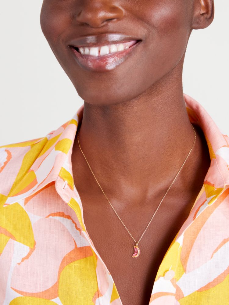 Women's pink multi fruit salad pavé grapefruit mini pendant | Kate Spade  New York NL