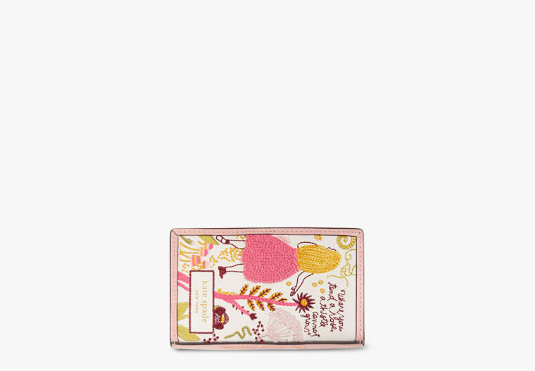 Storyteller Secret Garden Embroidered Small Slim Bifold Wallet, Multi, Product