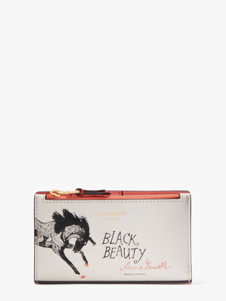 Storyteller Black Beauty Embroidered Small Slim Bifold Wallet | Kate Spade  New York