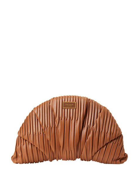 Patisserie Pleated 3d Croissant Clutch, Allspice Cake, ProductTile