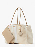 everything racing stripe faux shearling large tote, , s7productThumbnail