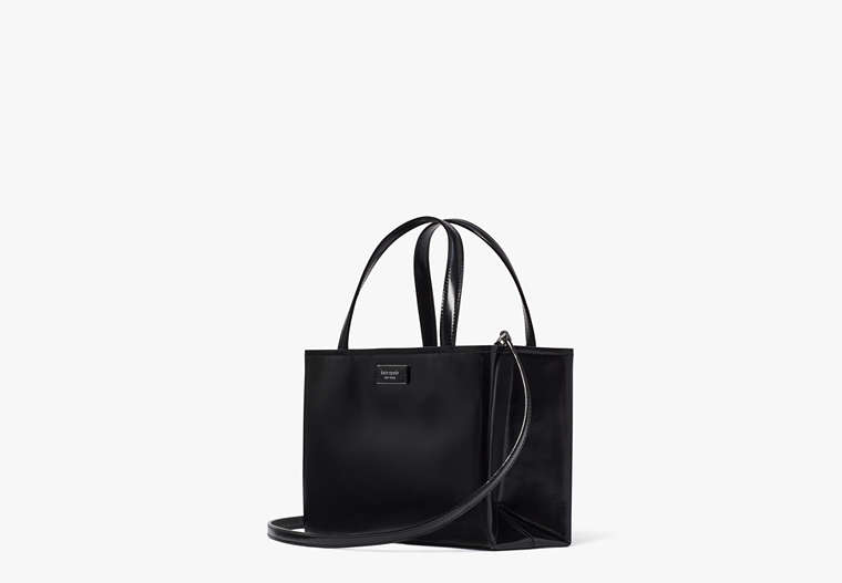 Sam Icon Leather Small Tote, Black, Product
