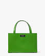 Sam Icon Leather Small Tote, Green, Product