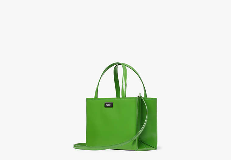 Sam Icon Leather Small Tote, Green, Product
