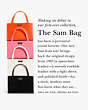 Sam Icon Leather Small Tote, Feather Pink, Product