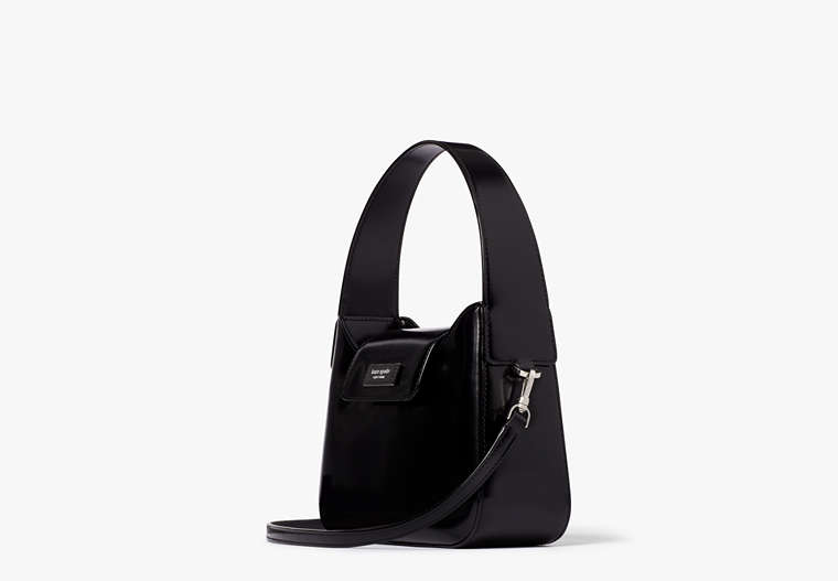 Sam Icon Leather Mini Hobo Bag, Black, Product