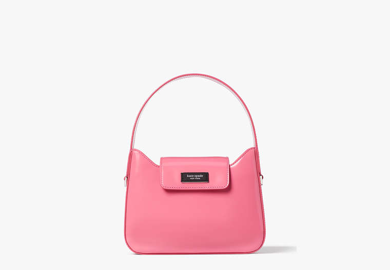 Sam Icon Leather Mini Hobo Bag, Feather Pink, Product