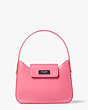 Sam Icon Leather Mini Hobo Bag, Feather Pink, Product