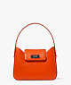 Sam Icon Leather Mini Hobo Bag, Fiery Orange, ProductTile