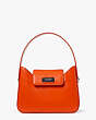 Sam Icon Leather Mini Hobo Bag, Fiery Orange, Product
