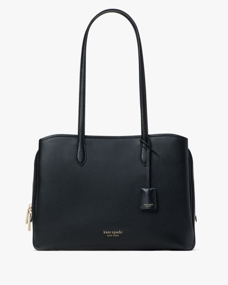 Kate Spade New York Knott Pebbled Leather Large Tote - Black