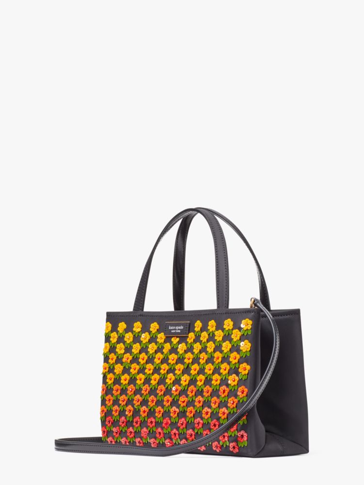 Sam Icon Floral Embellished Nylon Small Tote | Kate Spade New York