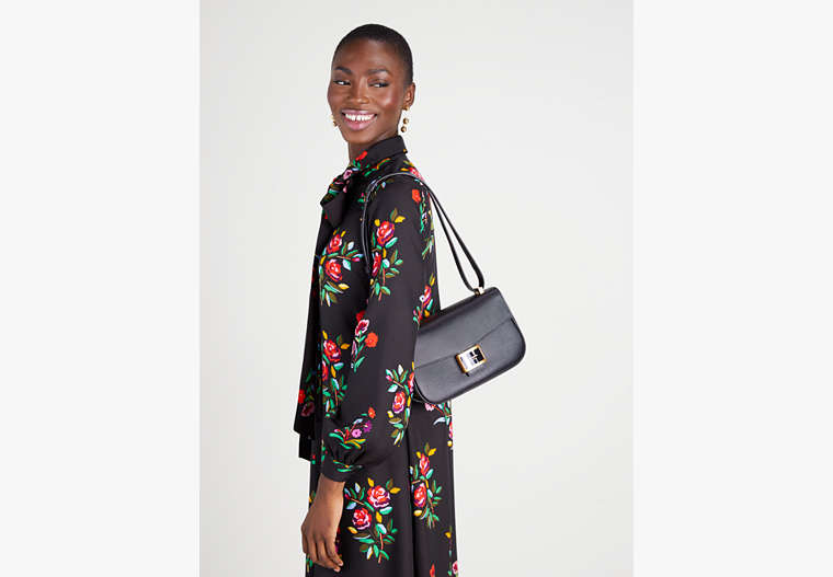 Katy Medium Convertible Shoulder Bag, Black, Product