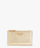 Morgan Metallic Small Slim Bifold Wallet, Gold Metallic, ProductTile
