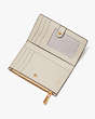 Morgan Metallic Small Slim Bifold Wallet, Gold Metallic, Product