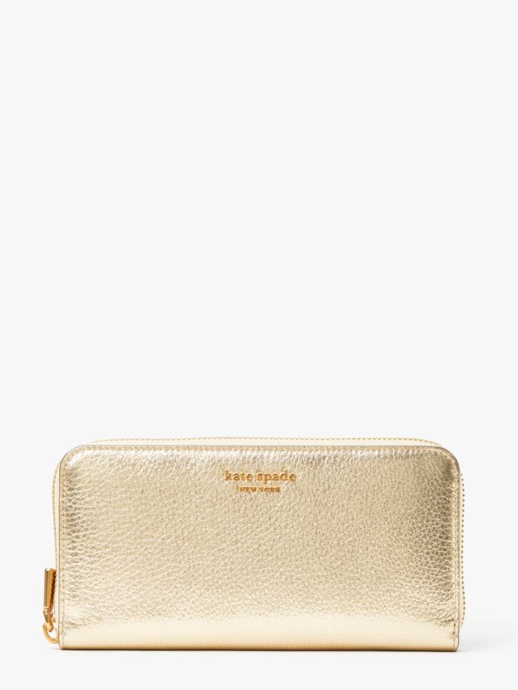 Morgan Metallic Zip Around Continental Wallet | Kate Spade New York