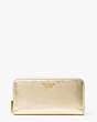 Morgan Metallic Zip-around Continental Wallet, Gold Metallic, Product