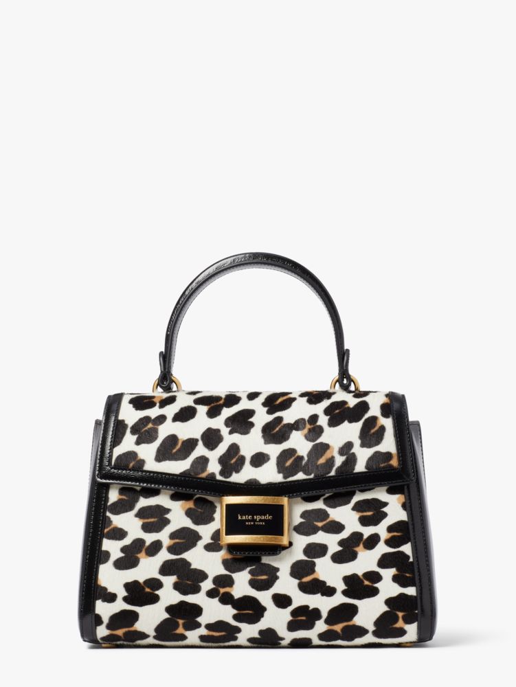 Katy Leopard Haircalf Medium Top Handle Bag | Kate Spade UK