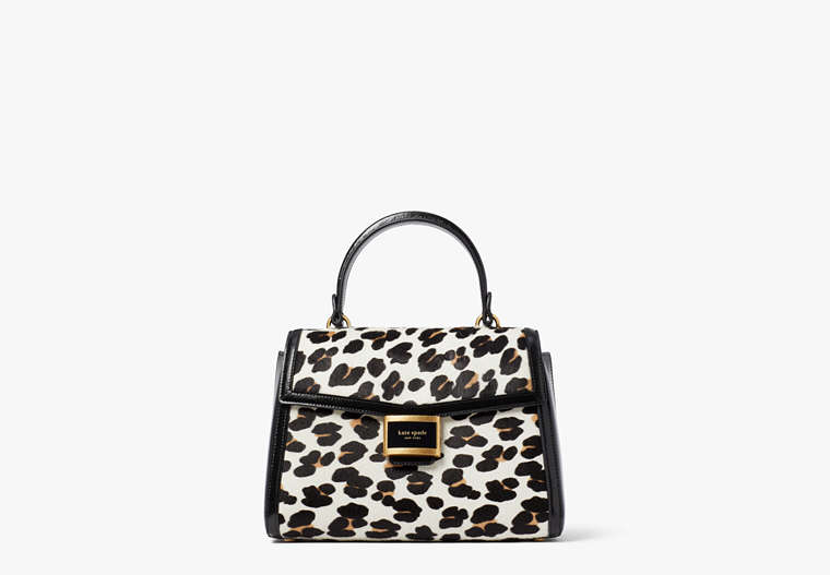 Katy Leopard Haircalf Medium Top-handle Bag, , Product