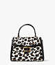 Katy Leopard Haircalf Medium Top-handle Bag, Cream Multi, ProductTile