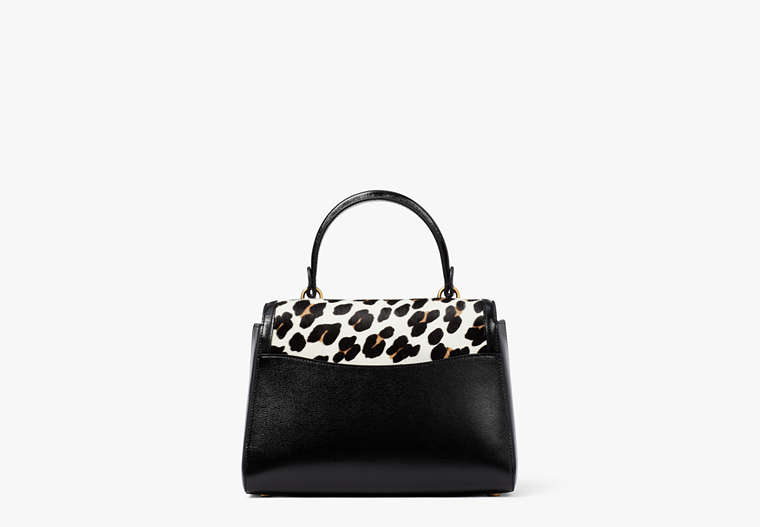 Katy Leopard Haircalf Medium Top-handle Bag, Cream Multi, Product