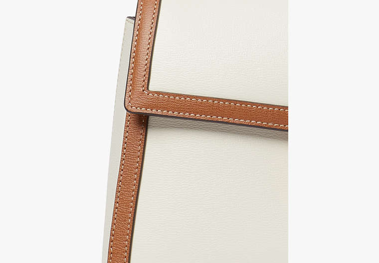 Katy Colorblocked Medium Top-handle Bag, Halo White Multi, Product