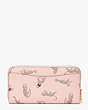 Morgan Leopard Zip-around Continental Wallet, Dancer Pink, Product