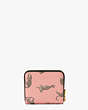 Morgan Leopard Small Compact Wallet, Dancer Pink, Product