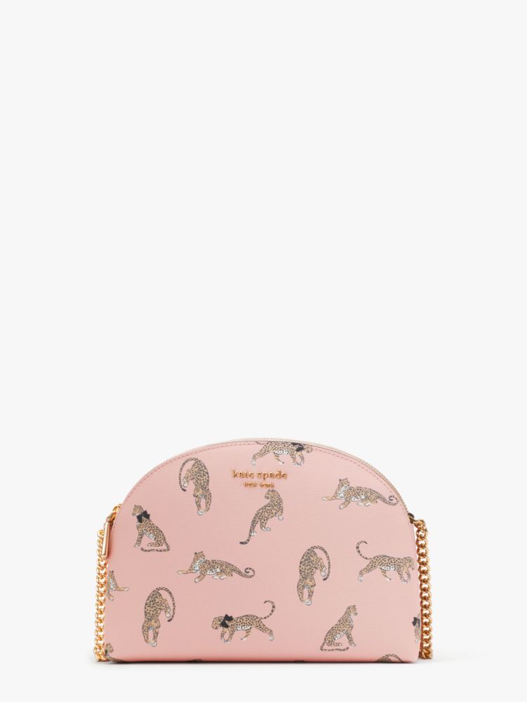 Morgan Leopard Double Zip Dome Crossbody | Kate Spade New York